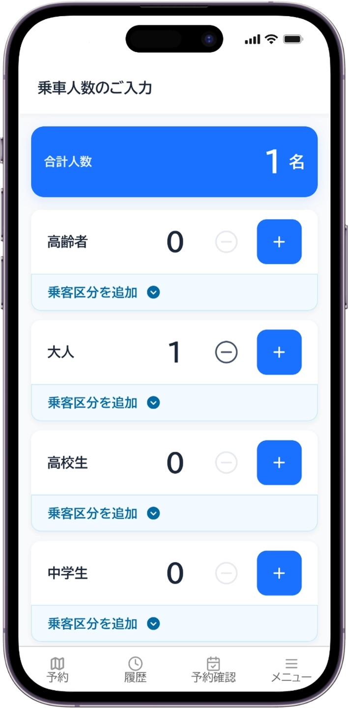 ②人数を選択