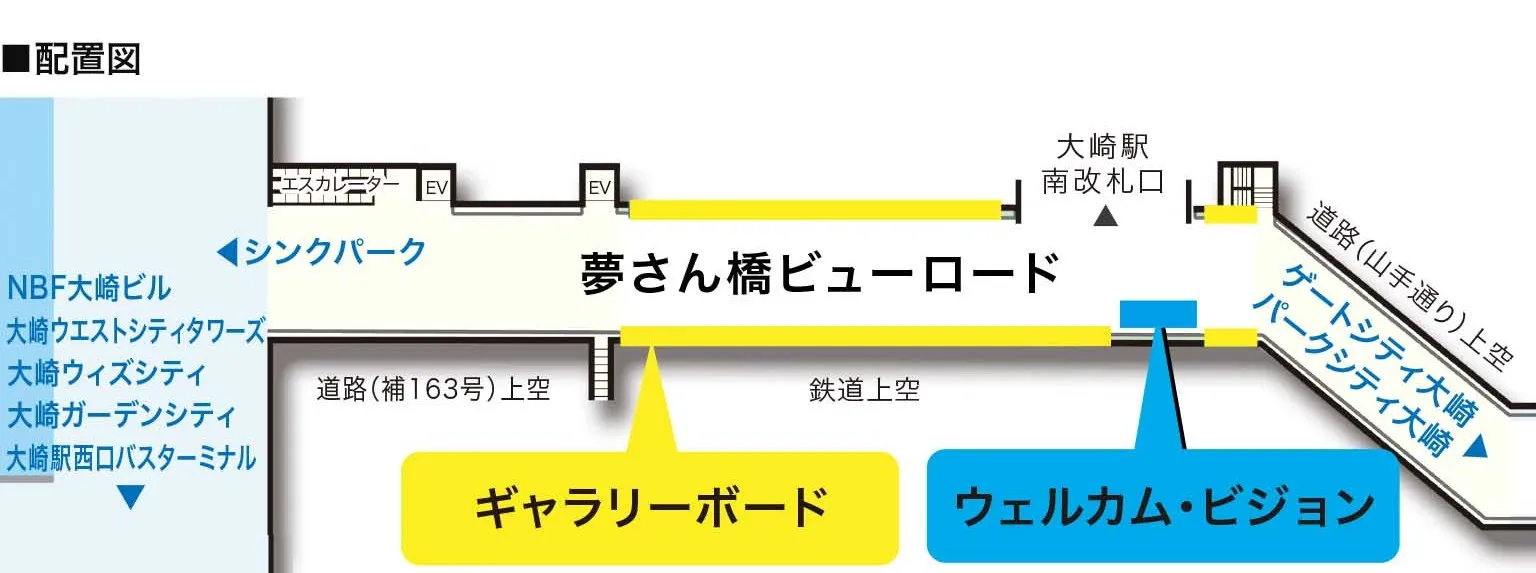 大崎夢さん橋のポスター設置場所